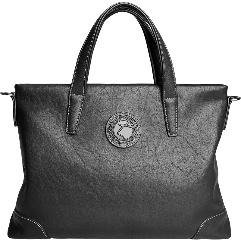 COW Briefcase, Men's Handbag, Large Capacity, Casual Business Bag, Tote Bag, C-9808, 14 Inches