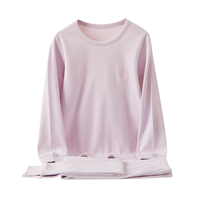 Hengyuanxiang Children's Pure Cotton Underwear Set, Boys And Girls Autumn Thermal Underwear Thin Warm Base Layer Pajama Set, All-Cotton Sweater
