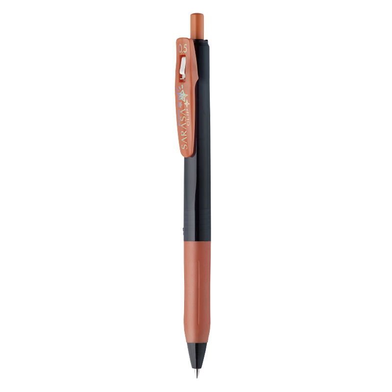 ZEBRA JJ15 Gemstone Series Gel Pen, 0.5mm Retractable Bullet Tip Signing Pen, Student Journaling Pen Marking Pen, JJ15-CO Copper Color
