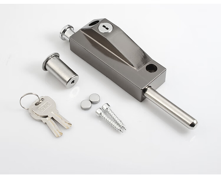 Auburn Floor Bolt Lock Rotating Door Bolt Lock Glass Door Lock Aluminum Alloy Door Bolt Lock 226 Black 13