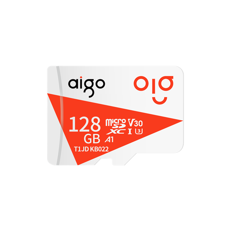 Aigo 128GB TF (MicroSD) Memory Card A1 U3 V30 4K Surveillance Camera Dash Cam Dedicated High-Speed Memory Card Read Speed 100MB/s T1JD