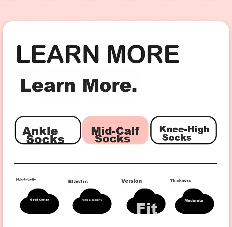 MiiOW Children's Socks, Girls' Mid to Big Kids Cotton Socks, Student Baby Autumn Winter Comfortable Breathable Versatile Casual Mid-Calf Socks 10