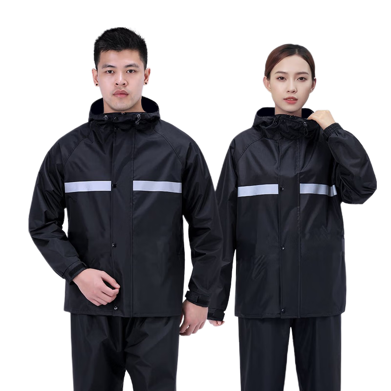 BWNK Raincoat And Poncho Set for Single Person, Electric Bike Windproof Two-Piece Raincoat for Men And Women XXL