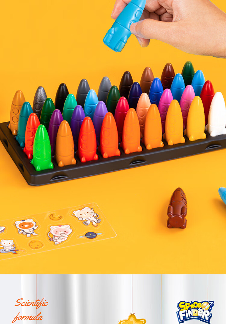 Deli 24 Colors Non-Staining Triangular Dual-Tip Crayons, Washable Children's Oil Pastel Drawing Sticks, Coloring Pens HE901-24, Girls' Children's Gift, Art Education Tools, Graduation Gift 7