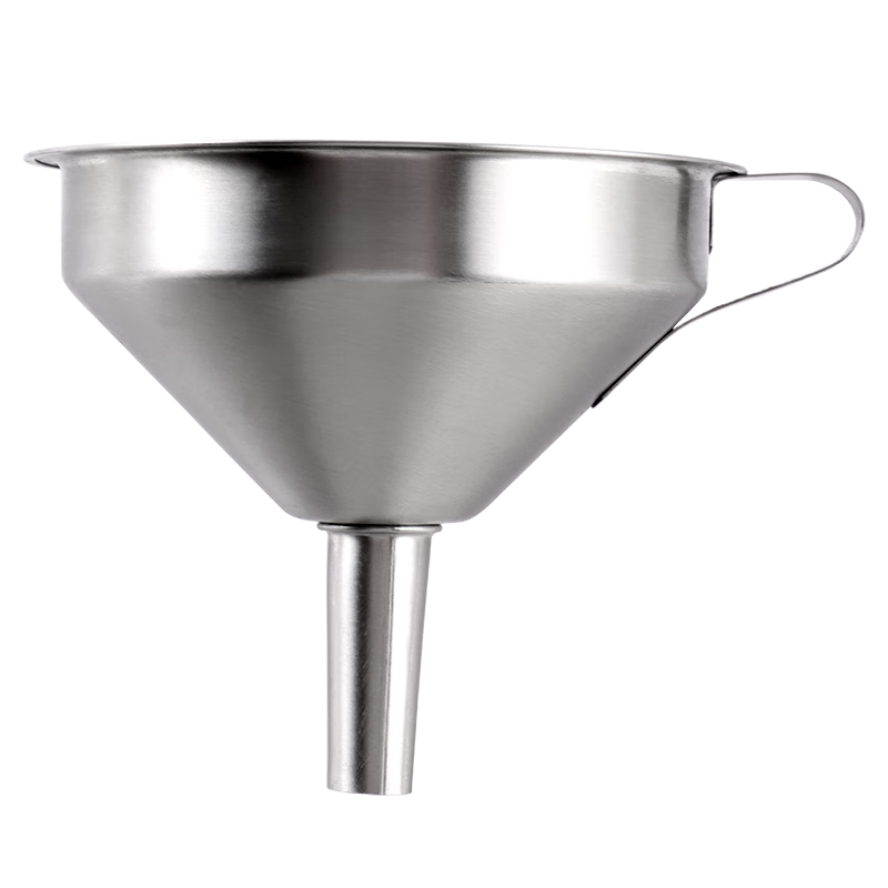 Baijie 304 Detachable Stainless Steel Funnel with Filter Mesh, Large Capacity Oil Strainer, Wine Strainer, Vinegar Strainer, Kitchen Tool for Home Use