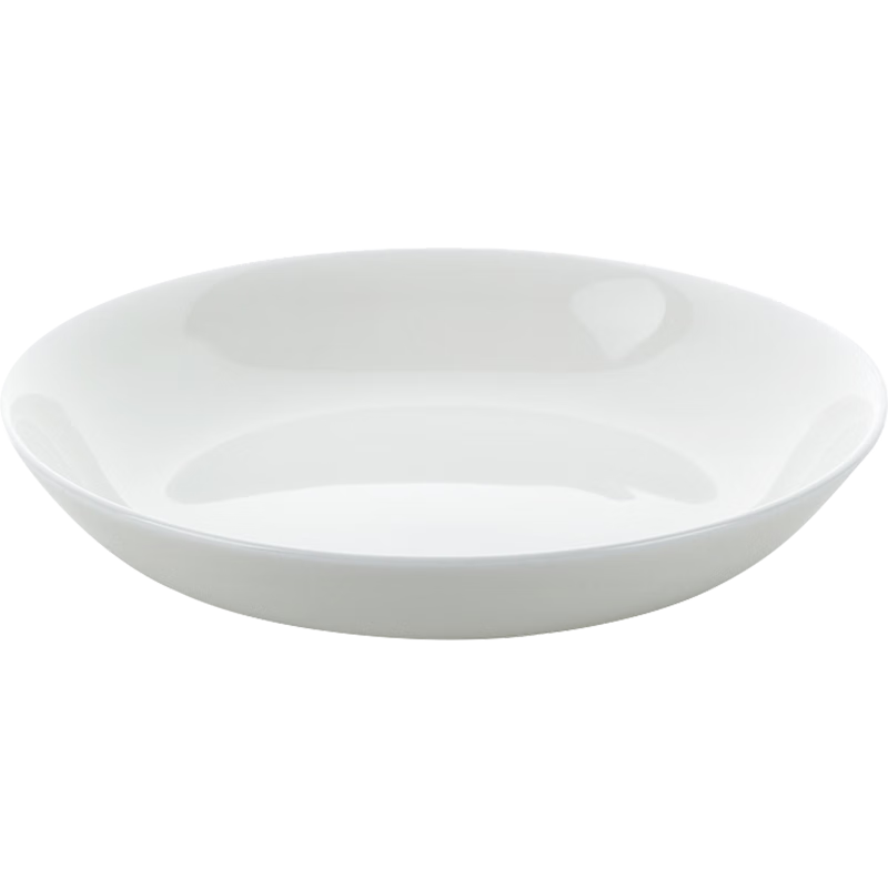 Sky Top Bone Dish Ceramic Deep Plate Pickle Plate Pure White Home Bone China Dinnerware Set, 6-Inch Rice Plate, 4 Pieces