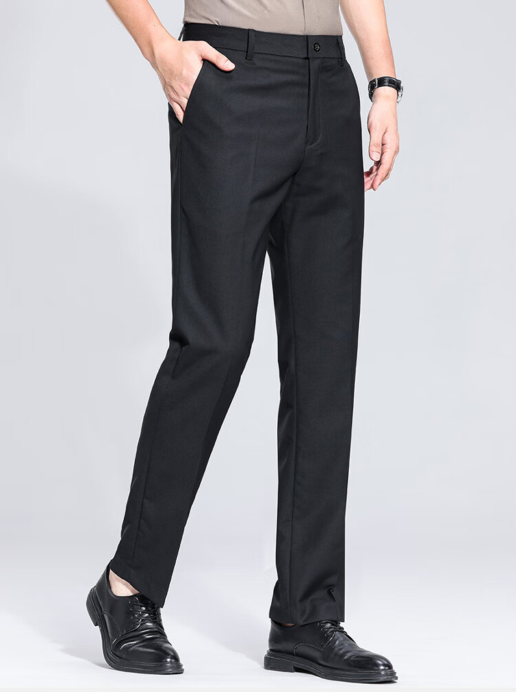 MiiOW Men's Dress Pants, Business Slim-Fit Straight-Leg Trousers, Formal Suit Long Pants, Professional Workwear Casual Pants for Me 3