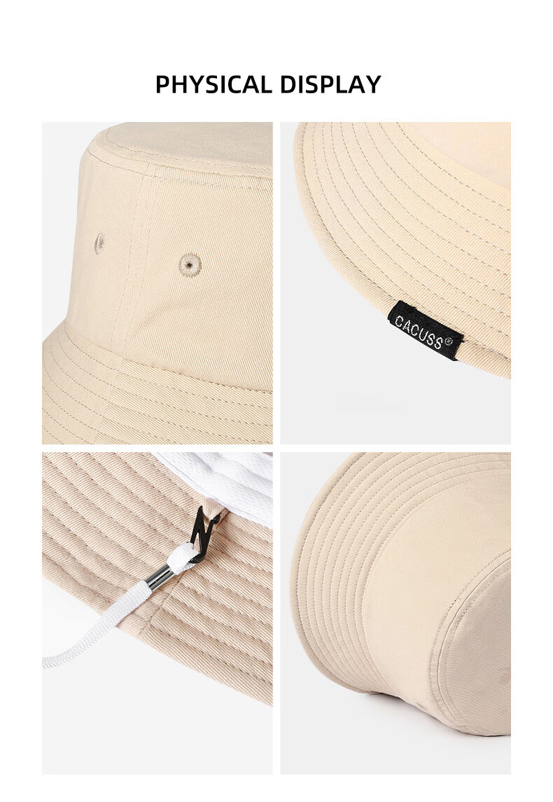 CACUSS Women's Fisherman Hat Spring Summer Outdoor Casual Sun Hat Leopard Dog Embroidery Bucket Hat Face Slimming Beige 11