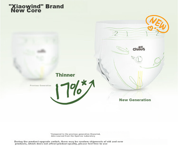 Chiaus [No Carbamide Found] Breathable Diapers, M Size, 24 Pieces, Baby Diapers 6