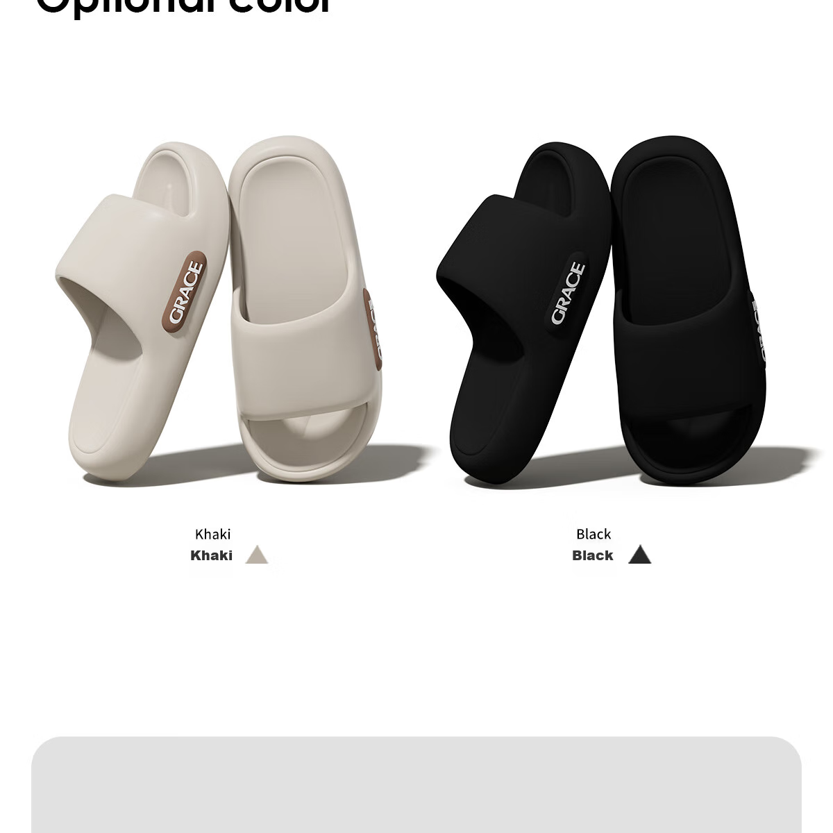 Grace Slippers for Men, Summer Home Use, Squishy EVA Thick-Soled Bathroom Shower Non-Slip Odor-Resistant Soft Elastic Sandals 4