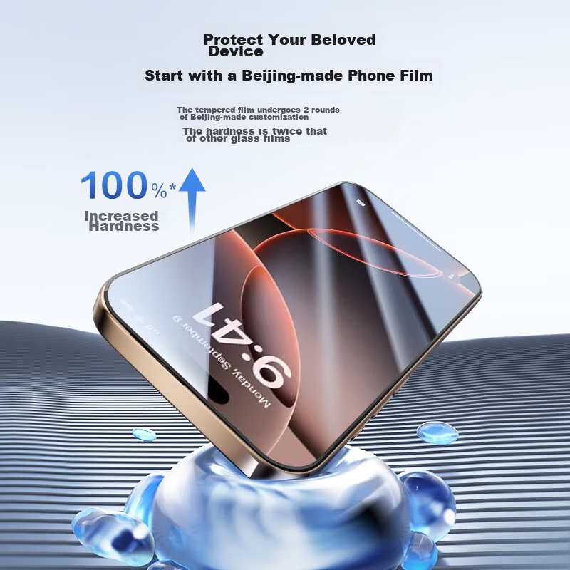JD Original [Dust-Free Storage 2-Pack] Compatible with Apple 16/15, High-Definition Tempered Glass Screen Protector for IPhone 16, HD Phone Film, Dust-Proof, Shockproof, Anti-Fingerprint, Ultra-Thin, Full Coverage, with Dust-Free Storage