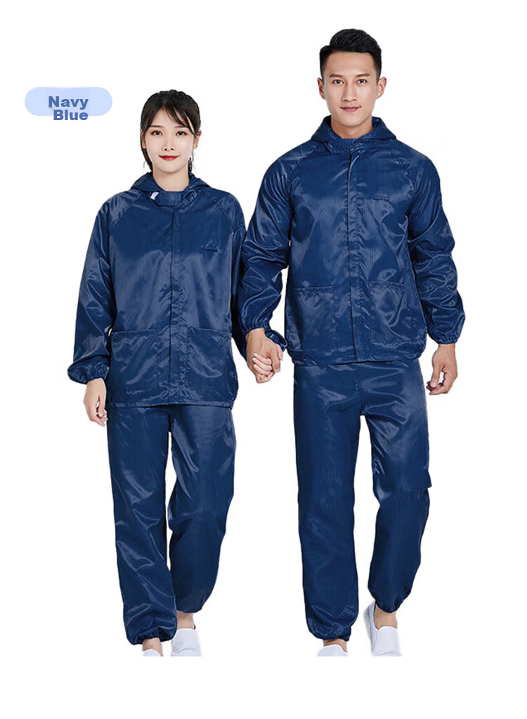 Qingxiao Dust-Free Suit, Anti-Static And Dustproof, Two-Piece, Blue XXL, Cleanroom Paint Protection Workwear 16