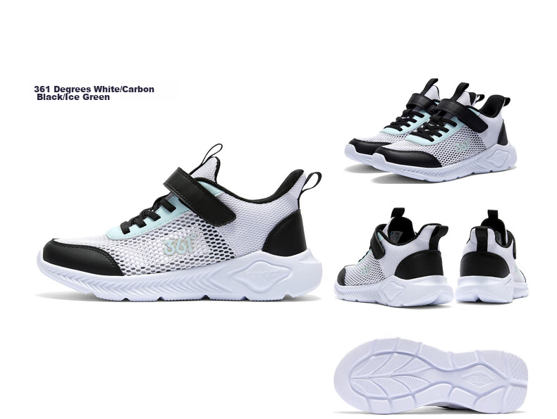361° Children's Shoes, Kids' Running Shoes Summer Boys And Girls Breathable Lightweight School Shoes Light Cushioning Running Shoes, Blue Size 37 20