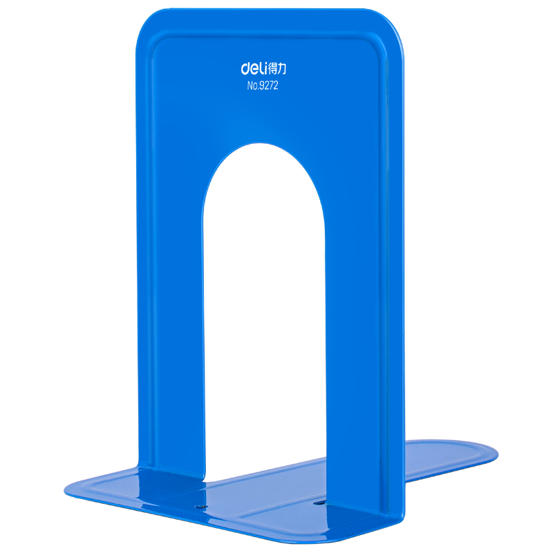 Deli 7-Inch (17cm High) Metal Desktop Bookend Storage Rack, Office Desk Organizer, Study Supplies, 2 Pieces/office Supplies, Blue