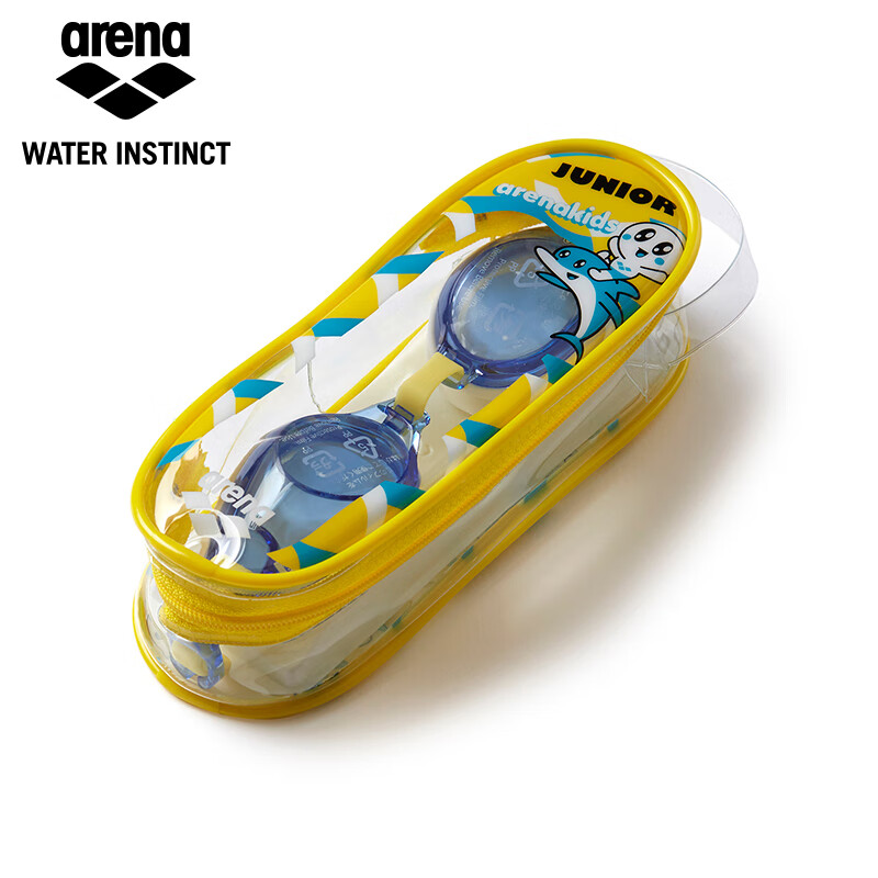 Arena Unisex Youth Swimming Goggles Waterproof Anti-Fog HD Vision Coated Fitness Swim Glasses Blue/Yellow 5