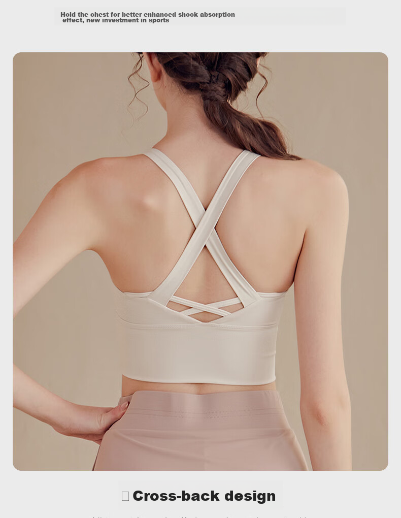 XUEXIMAN Sports Bra for Women, Beautiful Back Design, High-Impact Crossback, Anti-Shock, Push-Up, Anti-Sagging, Fitness Vest, Yoga Bra 6