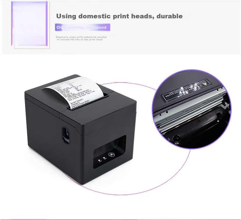 Youku 80mm Thermal Receipt Printer, Restaurant Kitchen Supermarket Retail Takeout Printer with Automatic Paper Cutting, USB And Network Port Versio 6