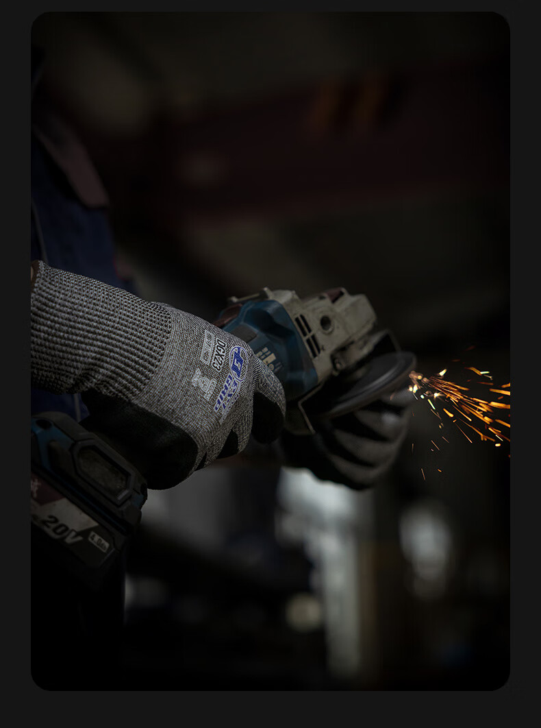 Henghui A9 Level Cut-Resistant Gloves, Tungsten Wire Thickened Anti-Cutting Non-Slip Wear-Resistant Touchscreen Compatible, Industrial Work Steel Plate Glass Protective Gear, DGX25 14