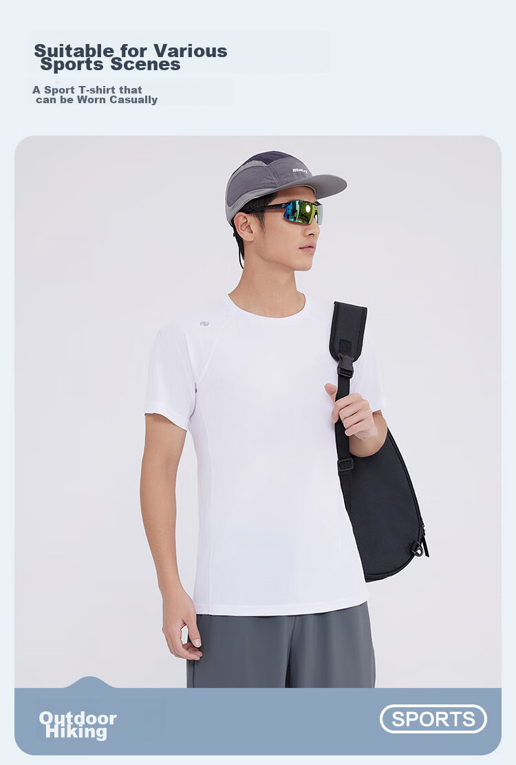 JD Original [Ultra-Light Quick-Dry] Sports T-Shirt, Summer Outdoor Running Fitness Short-Sleeve Men's T-Shirt, Light Gray 1.0, Size M 12