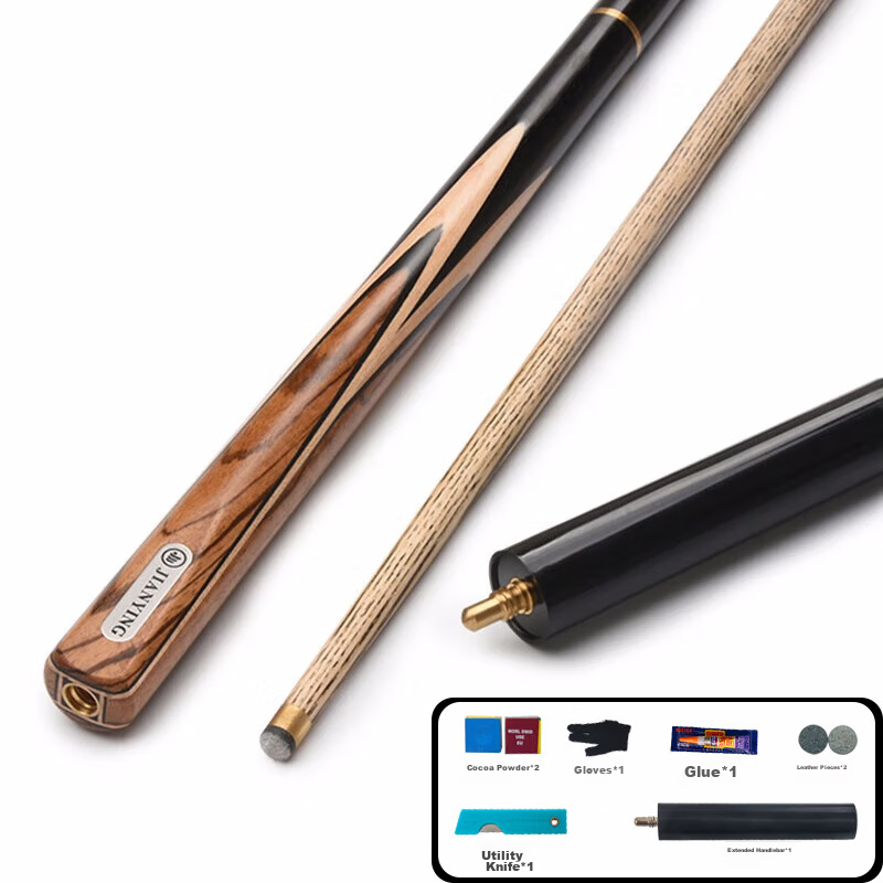 Jianying Billiard Cue, Small Tip Cue, Detachable, Colorful Black 8 Snooker Cue Set, Chinese Black Eight, 3/4 Pool Cue, SC2501