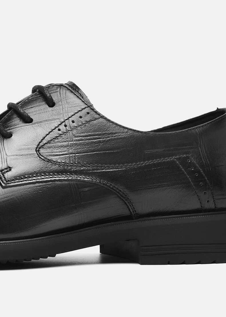 HLA Men's Leather Shoes, Business Formal Dress Shoes, Genuine Leather Footwear, HAAPXM2FAV172, Black, Size 44 23
