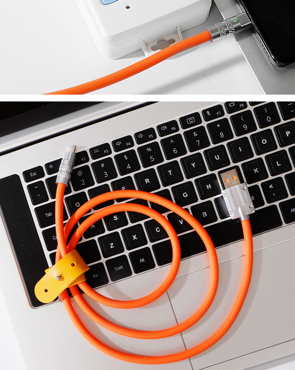OKSJ Type-C Data Cable, 6A Fast Charging 100W/66W, Compatible with Huawei Mate60Pro/P50/Honor/MI/Vivo Android Phones [2 Meters, Two-Pack] 19