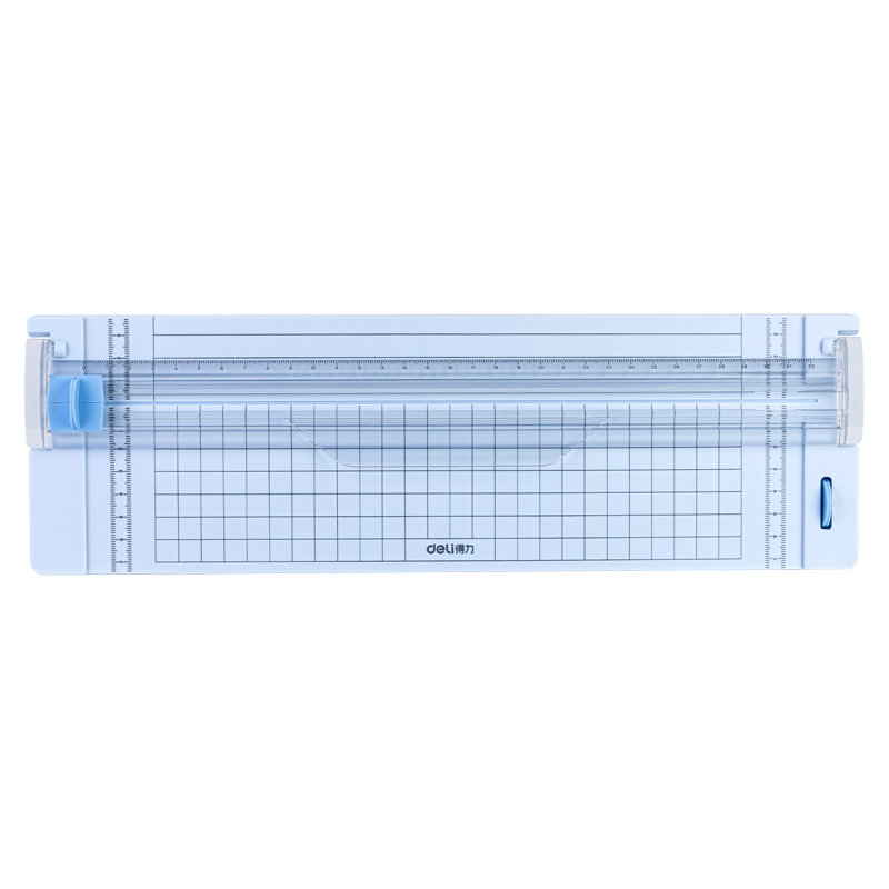Deli Mini Paper Trimmer, Simple And Compact Paper Cutter, A4 Portable Paper Trimmer, Manual Photo Cutter, Paper Cutting Knife, Utility Knife, Paper Trimming Tool, Paper Cutting Gadget, Light Blue