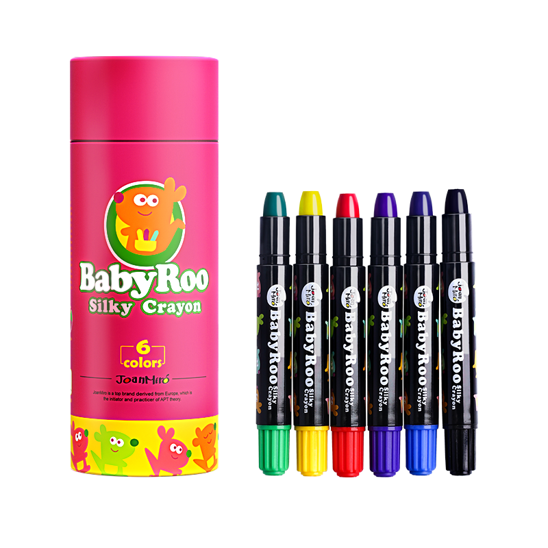 Meiletongnian Children's Crayons, Oil Pastel Sticks, Non-Staining, Non-Toxic, Washable Drawing Pens, 6 Colors, Art Education Tools