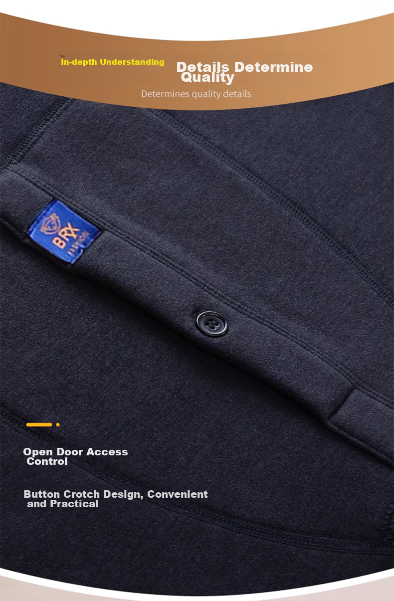 LangSha Thermal Underwear for Men [2026 Fall New Arrival], Fleece-Lined Thick Graphene Knee Protection Base Layer Pants, Extra Thick Cotton Pants for Northeast China 16