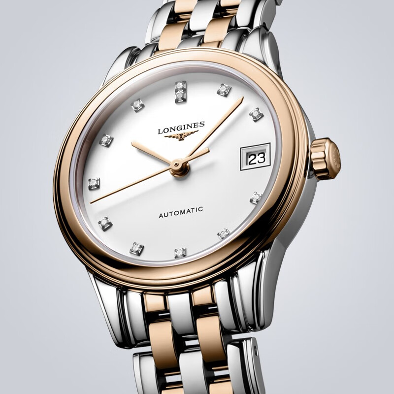 LONGINES Swiss Watch, Military Flag Series, Women's Steel Strap Mechanical Watch, L42743997