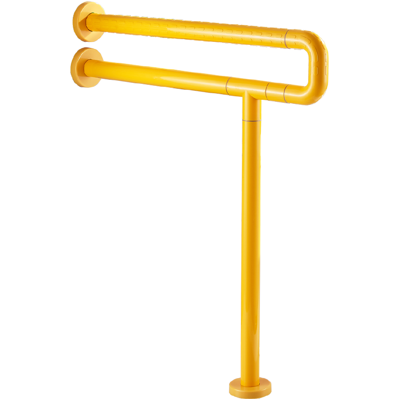 Pollock U-Shaped Floor Handrail, Bathroom Safety Non-Slip Toilet Night Light Handrail, Barrier-Free Bathroom BLK-U2