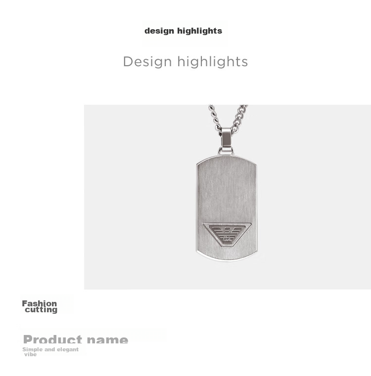 EMPORIO ARMANI Men's Necklace with Eagle Logo Pendant, Birthday Gift for Boyfriend EGS3125040 3