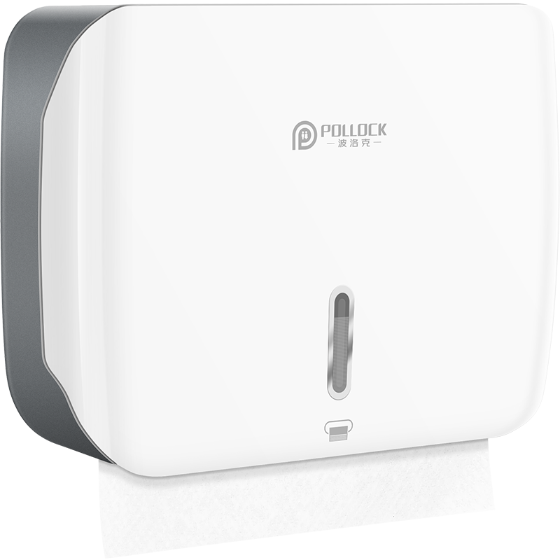 Pollock Bathroom Hand Towel Dispenser, Wall-Mounted Toilet Paper Holder, No Drilling Required, 3010G