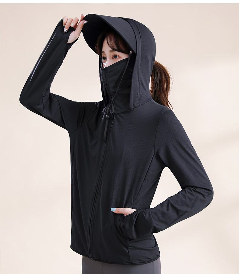 MiiOW Sun Protection Clothing for Women, Spring And Summer, Ice Silk Cool-Feeling, UV-Resistant, Breathable, Outdoor Shawl, Skin Coat FW543 10