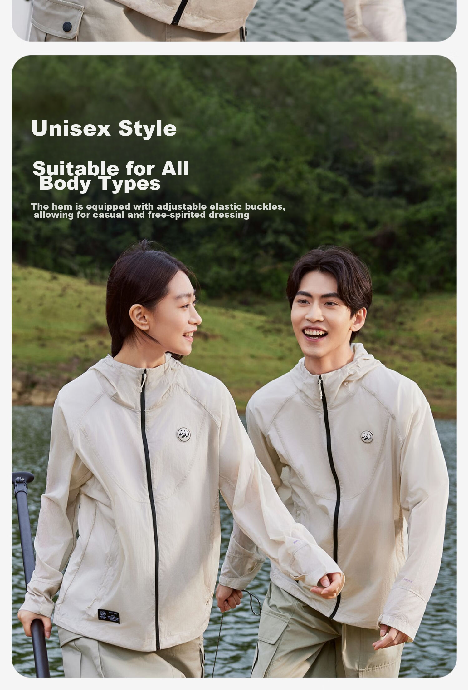 CAMEL Sun Protection Clothing, Cool And Breathable, UPF100+ UV Protection, Sunscreen Garment [Panda Co-Branded Edition] 8022 3XL 15