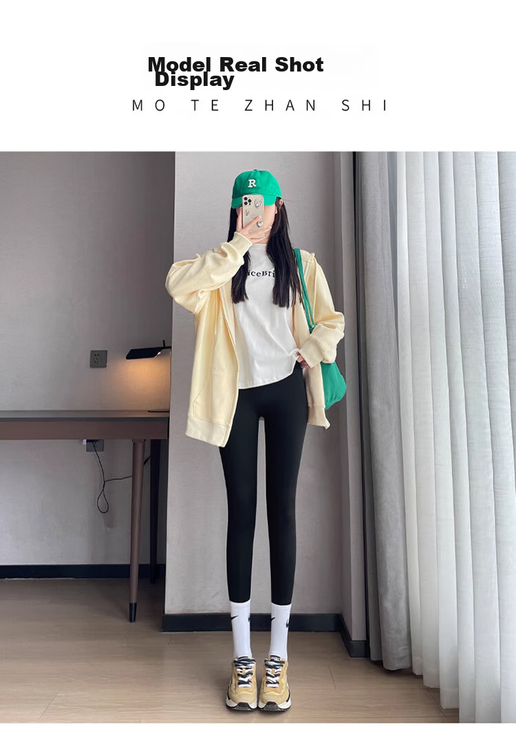 LangSha Shark Leggings for Women, Fleece-Lined, Suitable for Spring And Autumn Wear, High-Waisted, Butt-Lifting, Tight-Fitting, Slimming Yoga Pants 18