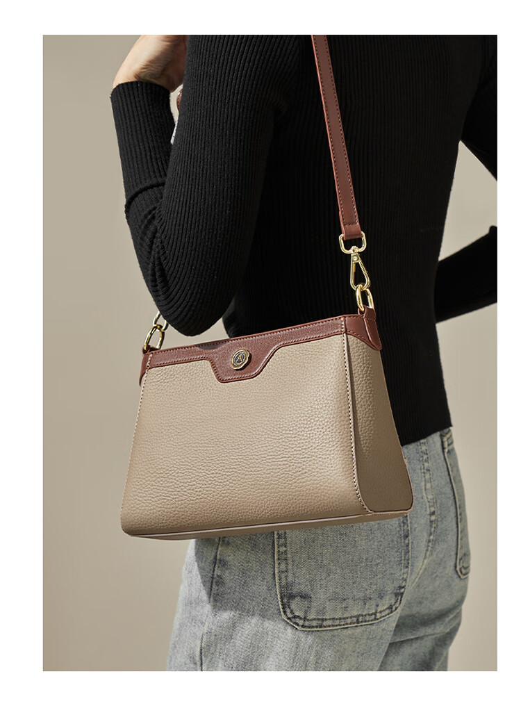 Aokang Women's Trendy Cowhide Phone Bag Premium Small Square Light Luxury Crossbody Shoulder Bag Birthday Gift for Mom and Wife 20