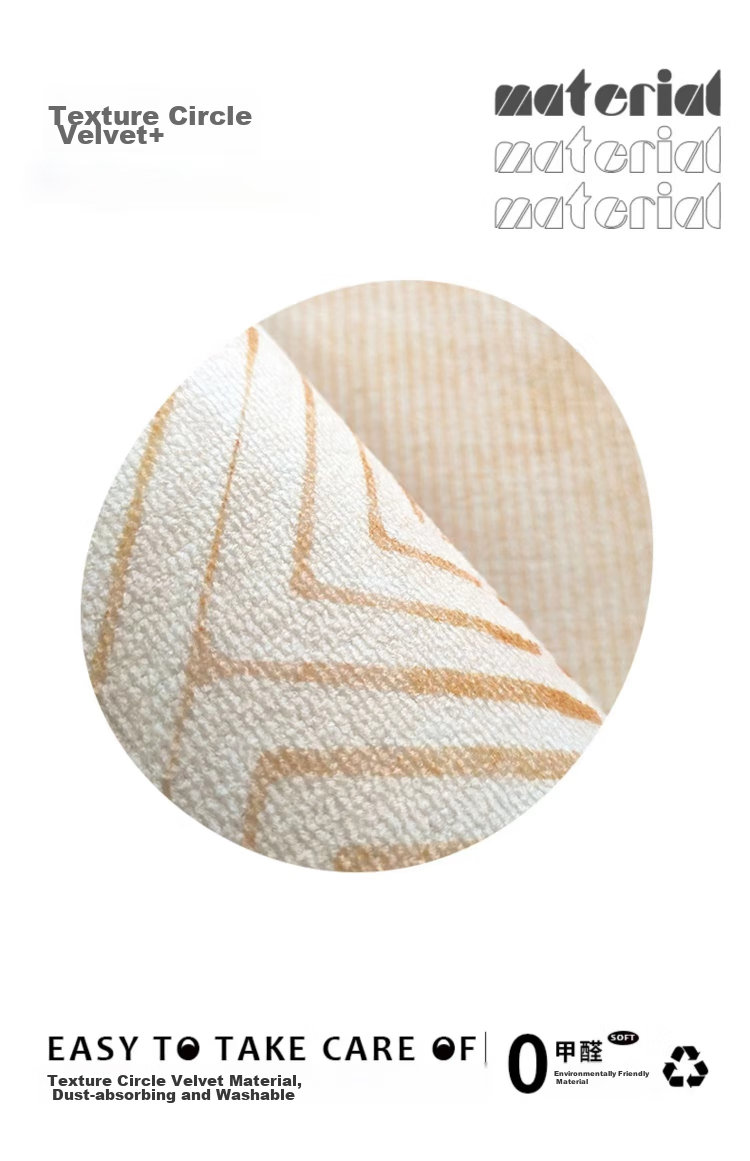Qimian Belgian Velvet Living Room Carpet, Stain-Resistant, Non-Slip, Easy to Clean, Inspirational Impression, Light Luxury Minimalism, 180*250cm 6