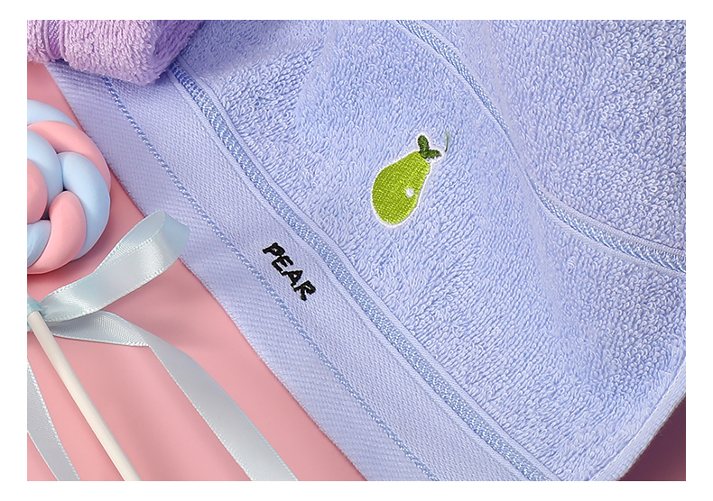 Grace Children's Face Towel, Home Textiles, 100% Pure Cotton Towel, Comfortable And Soft Fruit Face Towel, Four-Pack Set 9