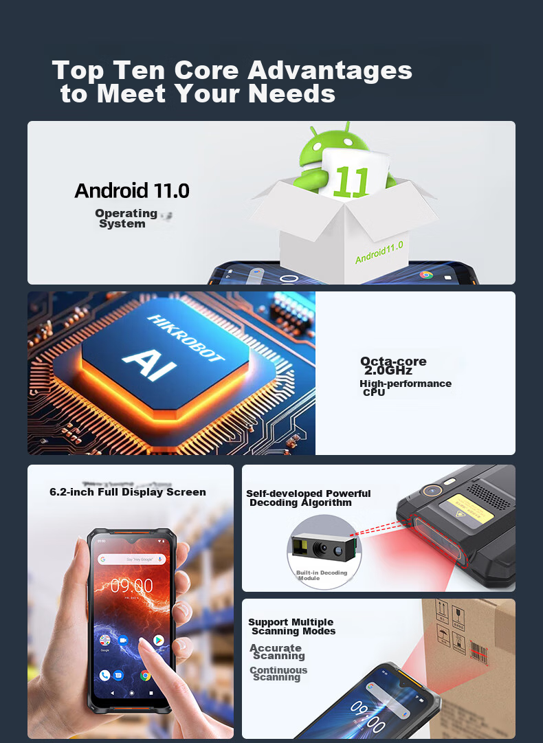 Haikangwei IDP5204, 64GB Handheld PDA Data Collector, Barcode Scanner, Android Mobile Terminal, Express Delivery Inquiry, Payment Collection, Cashier, Warehouse Supermarket Inventory Machine 4