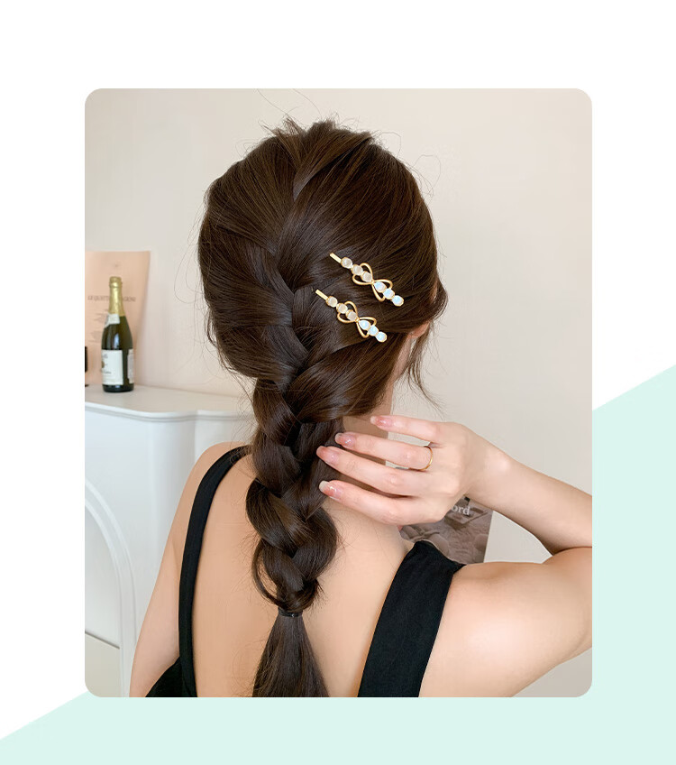 CHIMERA 2-Piece Hair Clip Set, Simple Side Bangs Clips, Hair Accessories, Mid-Autumn Festival Gift for Girls 18