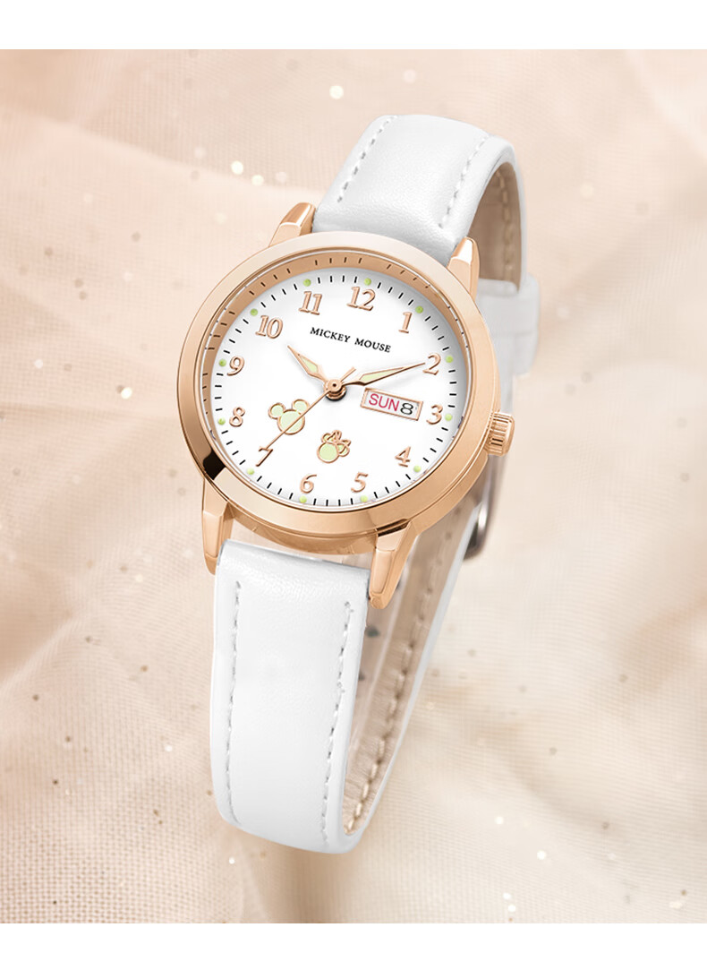 Disney Children's Watch, Girls' Student Back-To Gift, Cute Young Girl Exam Analog Quartz Wristwatch MK-11383B 10