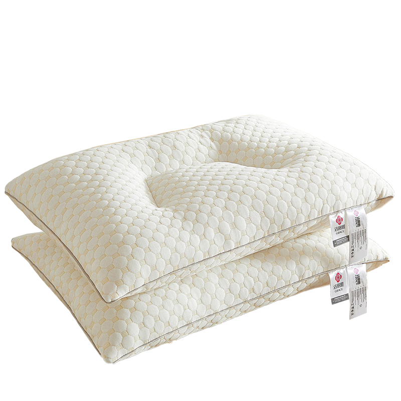 Grace A-Class Pillow Core Deep Sleep Antibacterial Cervical Pillow for Adults, Sleeping Pair Set