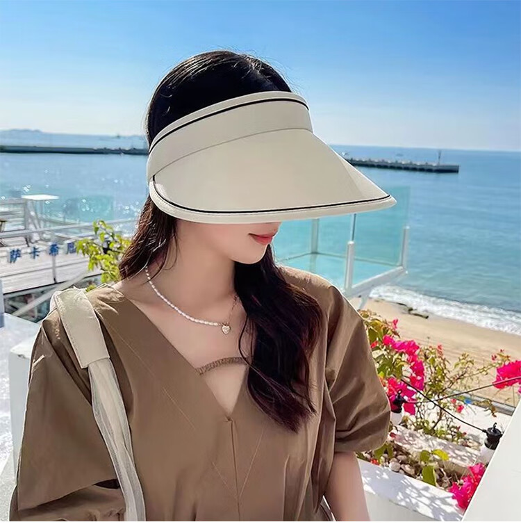 GLO-STORY Sun Hat for Women, Rollable Storage, Face Protection, Visorless Outdoor Cycling Sun Hat WMZ124017 15