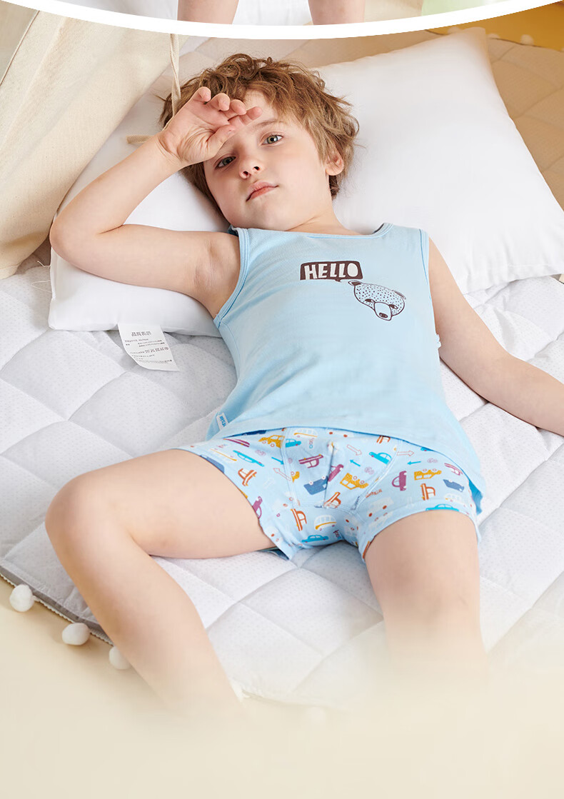 朵熙儿4条装男童平角内裤儿童四角裤中大童青少年男孩短裤宝宝小内裤