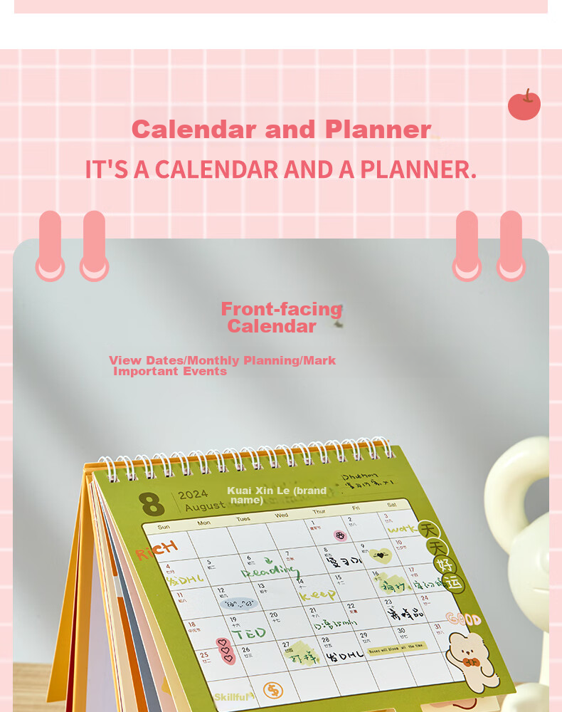 Class 3-2 2026 Creative Cartoon Lucky Desktop Calendar Small Ornament 2025 Monthly Planner Daily Countdown Memo Large Size 6