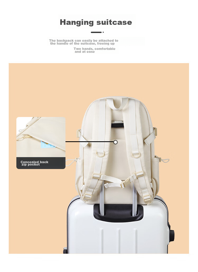 V.NINE Backpack for Middle And High School Students, Unisex Laptop Bag 14/15.6 Inch, College Student Travel Backpack 11