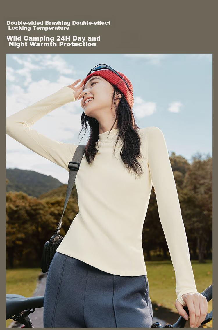 Beneunder Fleece Base Layer, Turtleneck, Autumn And Winter Warmth, Slim Fit, Elastic Inner Wear, Women's Top PM003 8