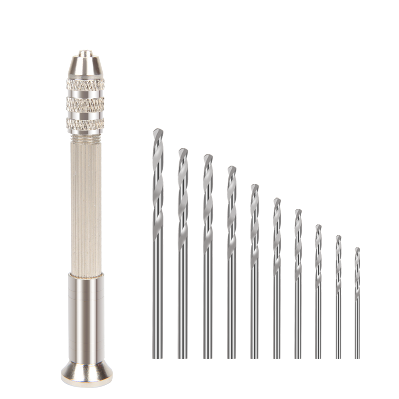 Kafuweier Hand-Operated Drill, Manual Hole Puncher, Drilling Tool for Antiques, Handmade Drill Bit, for Gold, Bodhi Seeds And Walnuts, WA3375