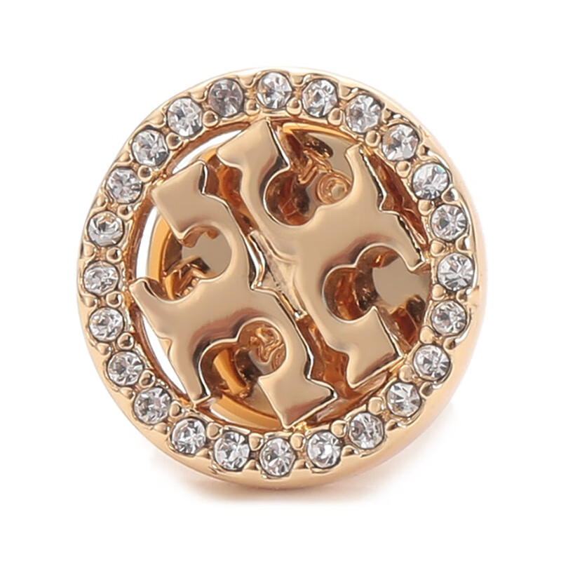 托里·伯奇 tory burch 奢侈品 tb耳钉 女士黄铜双t logo耳钉耳饰金色